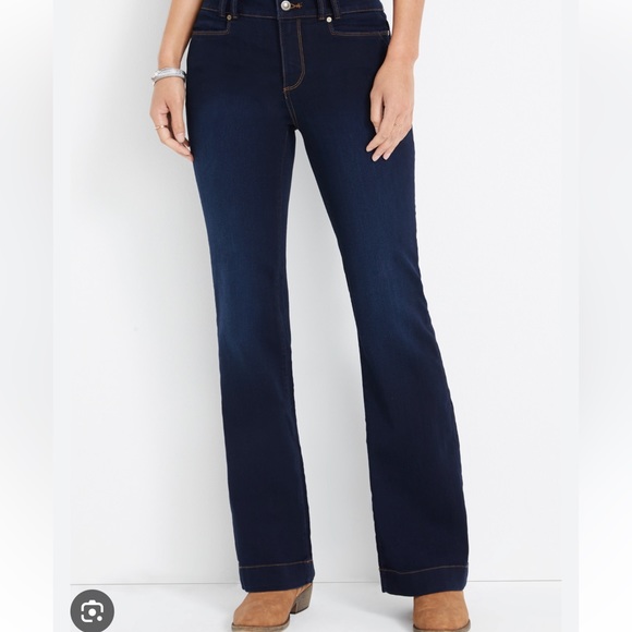NWT ONE 5 ONE Womens  Goddess Fit Boot Cut Dark Blue Jeans size 4 - Picture 1 of 15